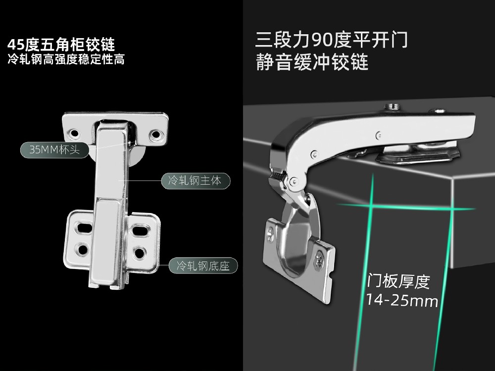 90° 与 180° 二段力阻尼铰链实测对比!品牌筛选 + 实用选购干货